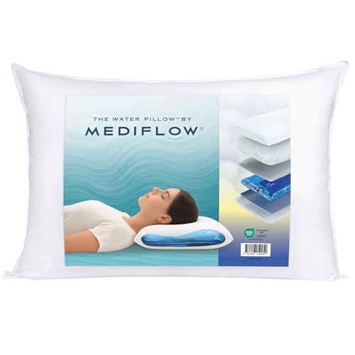 Mediflow Das erste & Original Wasserkissen, klinisch erwiesen, um Nackenschmerzen zu reduzieren & den Schlaf zu verbessern Ideal für die richtige Nackenunterstützung (50 x 70 cm)