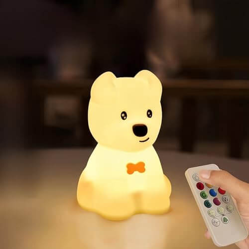 Danolt Hund Aufladbar Baby Silikon Touch Kinderzimmer Nachtlicht