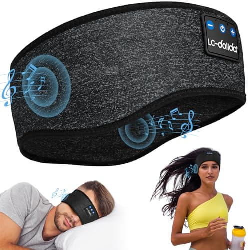 Schlafkopfhörer Bluetooth 5.4, Schlaf Kopfhörer zum Schlafen Stirnband Kopfhörer Bluetooth Headband, Bequemes Sportskopfhörer Musik stirnband für Seitenschläfer sport training, joggen, yoga, reisen